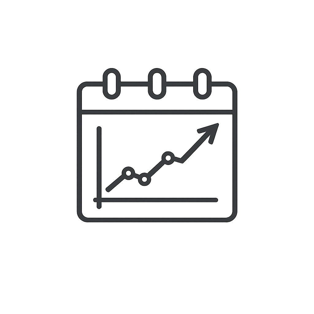 Performance chart in a calendar